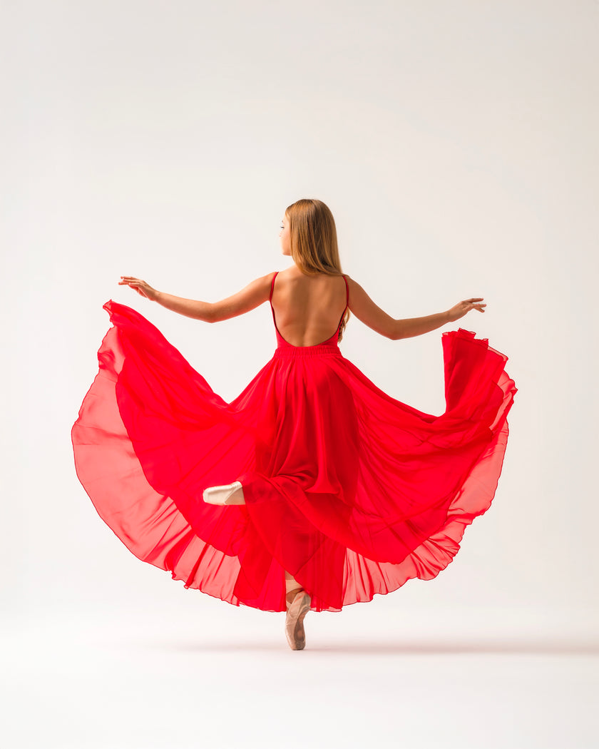 Kinetic Double Layered Skirt Red