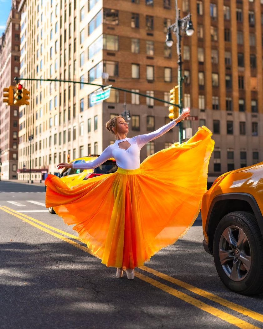 Kinetic Duo Two NYC Taxi Skirt Yellow & Orange