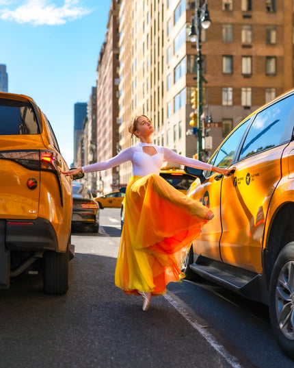 Kinetic Duo Two NYC Taxi Skirt Yellow & Orange