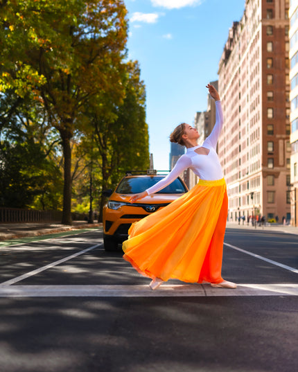 Kinetic Duo Two NYC Taxi Skirt Yellow & Orange