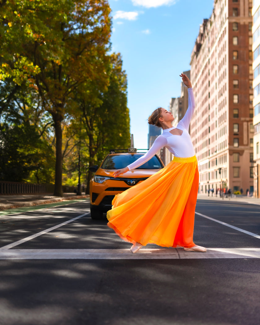 Kinetic Duo Two NYC Taxi Skirt Yellow & Orange