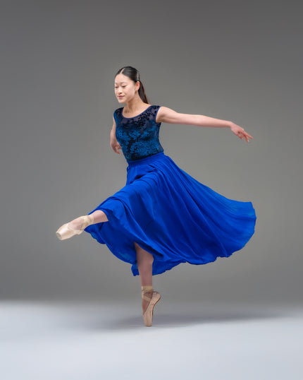 Kinetic Duet Chiffon Skirt Royal Blue
