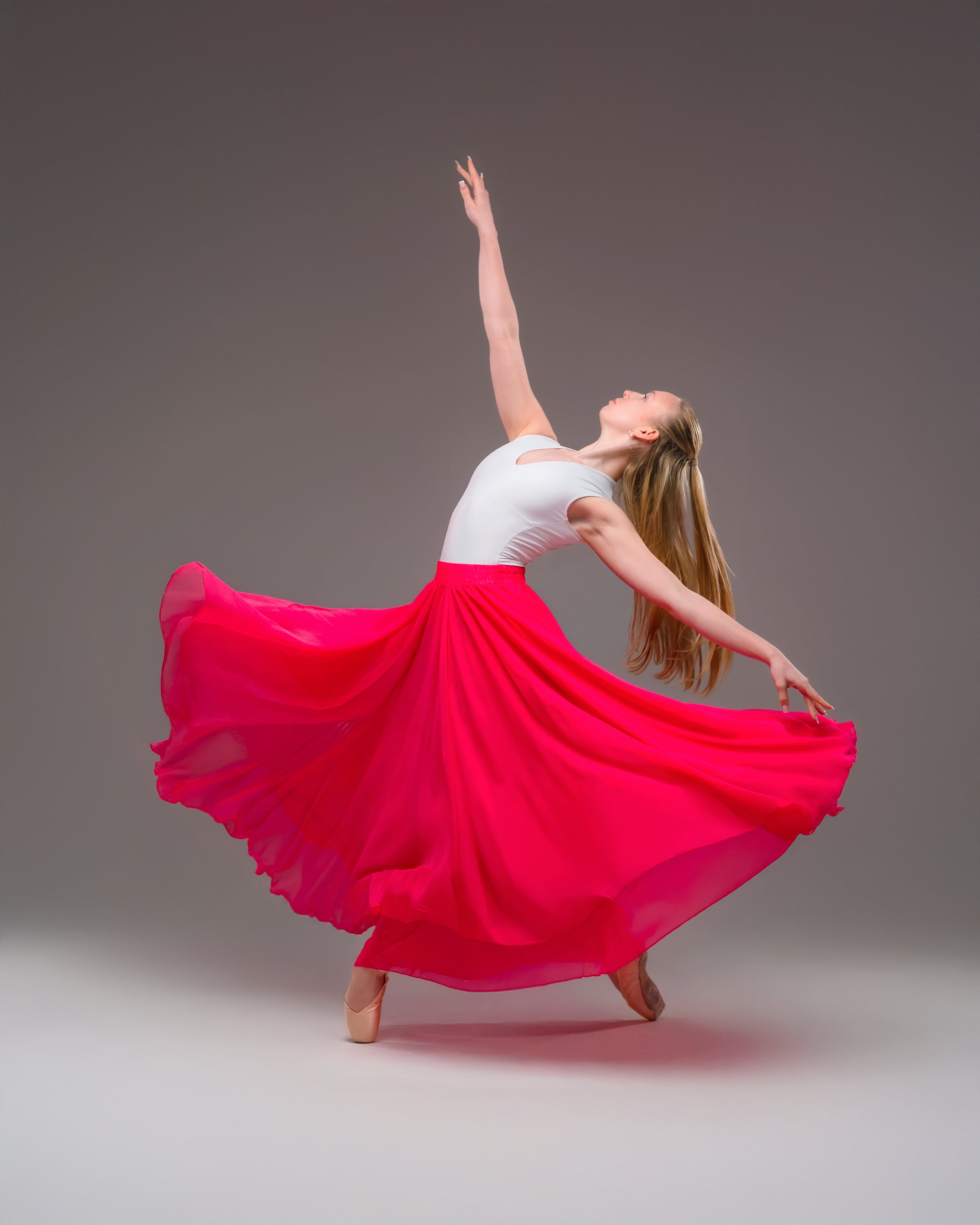 Kinetic Duet Chiffon Skirt Pink