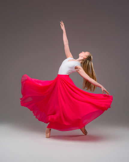 Kinetic Duet Chiffon Skirt Pink