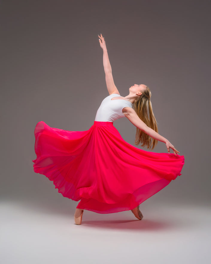 Kinetic Duet Chiffon Skirt Pink