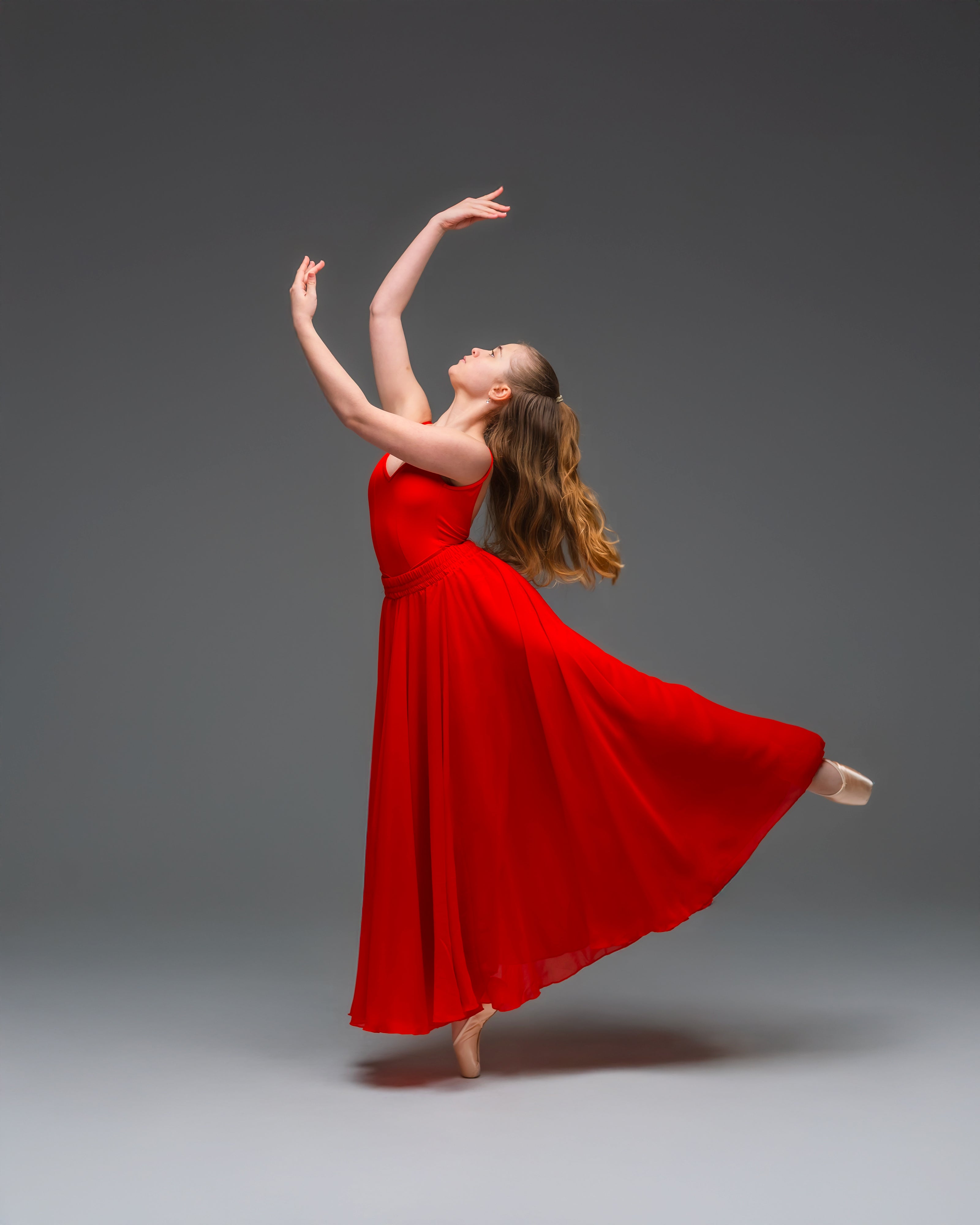 Kinetic Solo Chiffon Skirt Red