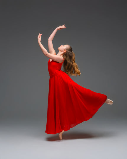 Kinetic Solo Chiffon Skirt Red