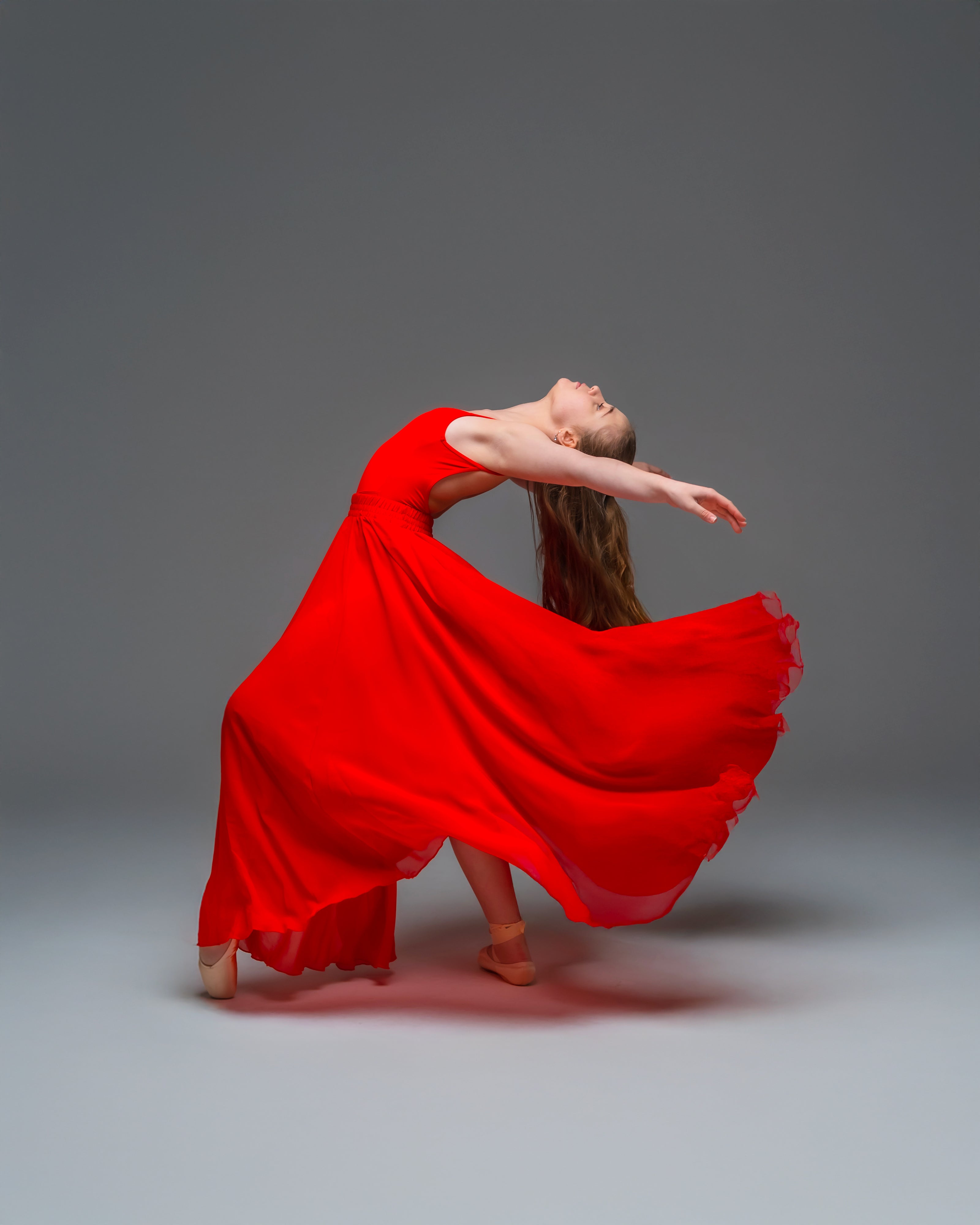 Kinetic Solo Chiffon Skirt Red