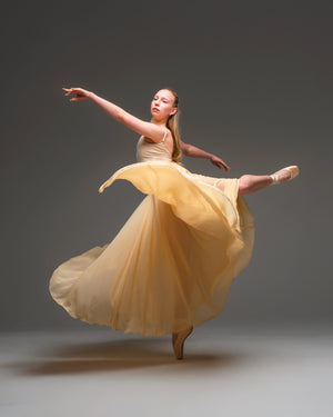 Kinetic Solo Chiffon Skirt Champagne