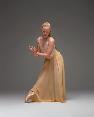 Kinetic Solo Chiffon Skirt Champagne