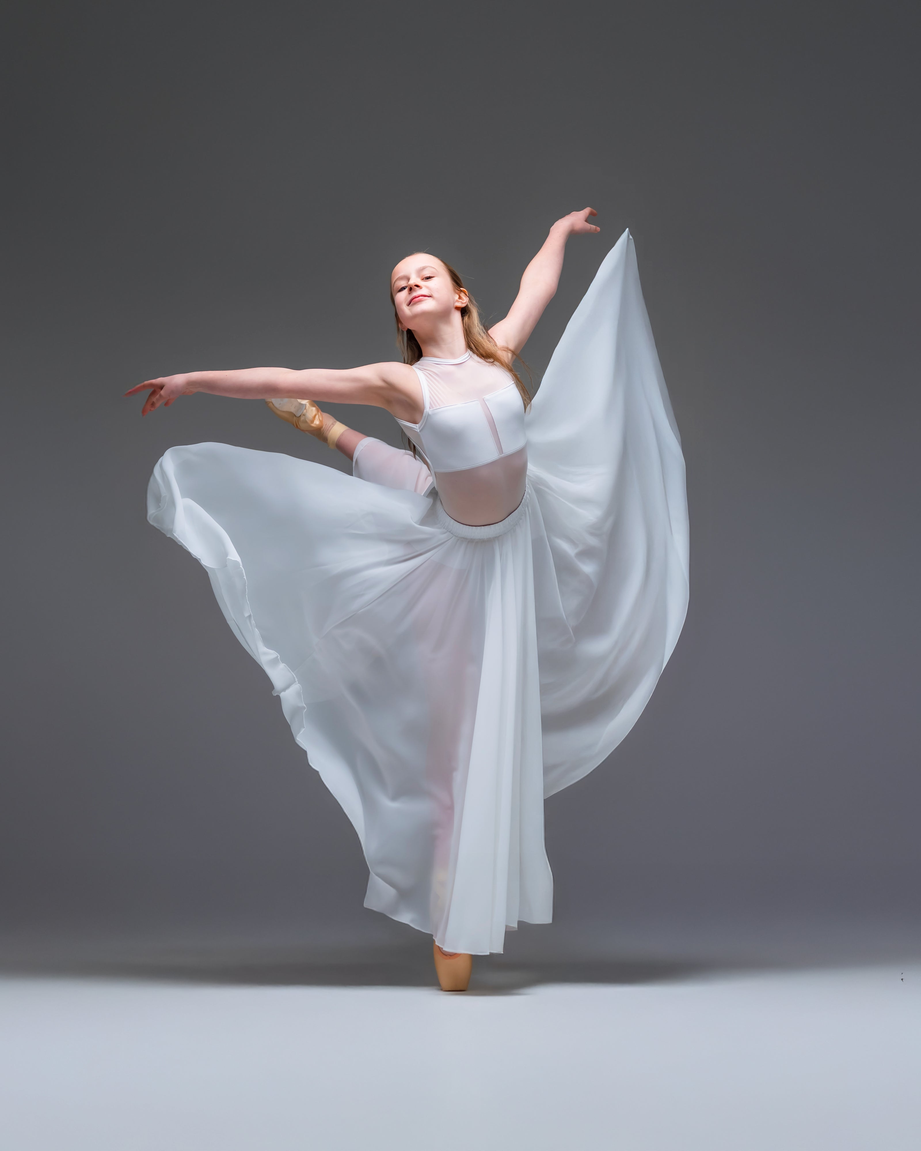 Kinetic Solo Chiffon Skirt White