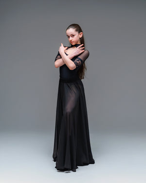 Kinetic Solo Chiffon Skirt Black