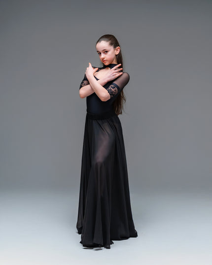 Kinetic Solo Chiffon Skirt Black