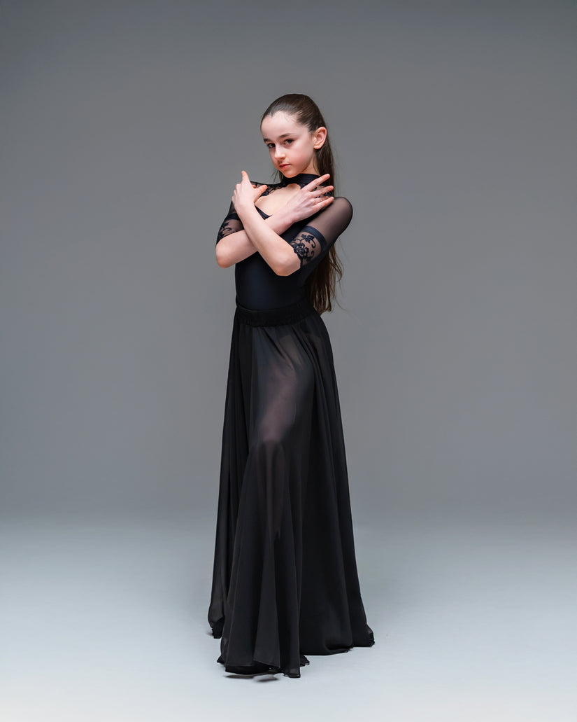 Kinetic Solo Chiffon Skirt Black