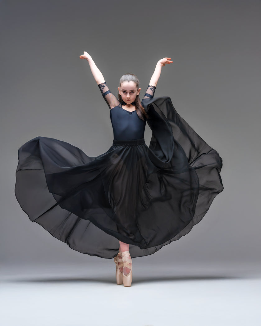 Kinetic Solo Chiffon Skirt Black