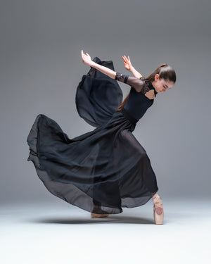 Kinetic Solo Chiffon Skirt Black