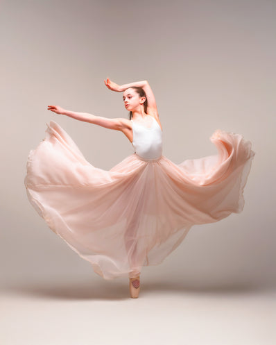 Kinetic Ethereal Double Chiffon Skirt Champagne