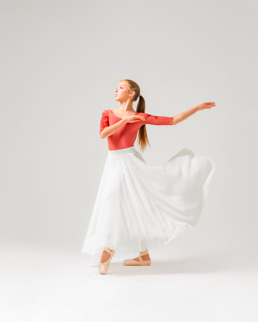 Kinetic Double Layered Skirt White