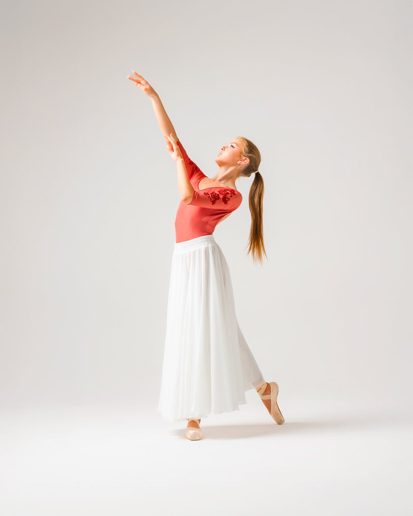 Kinetic Double Layered Skirt White