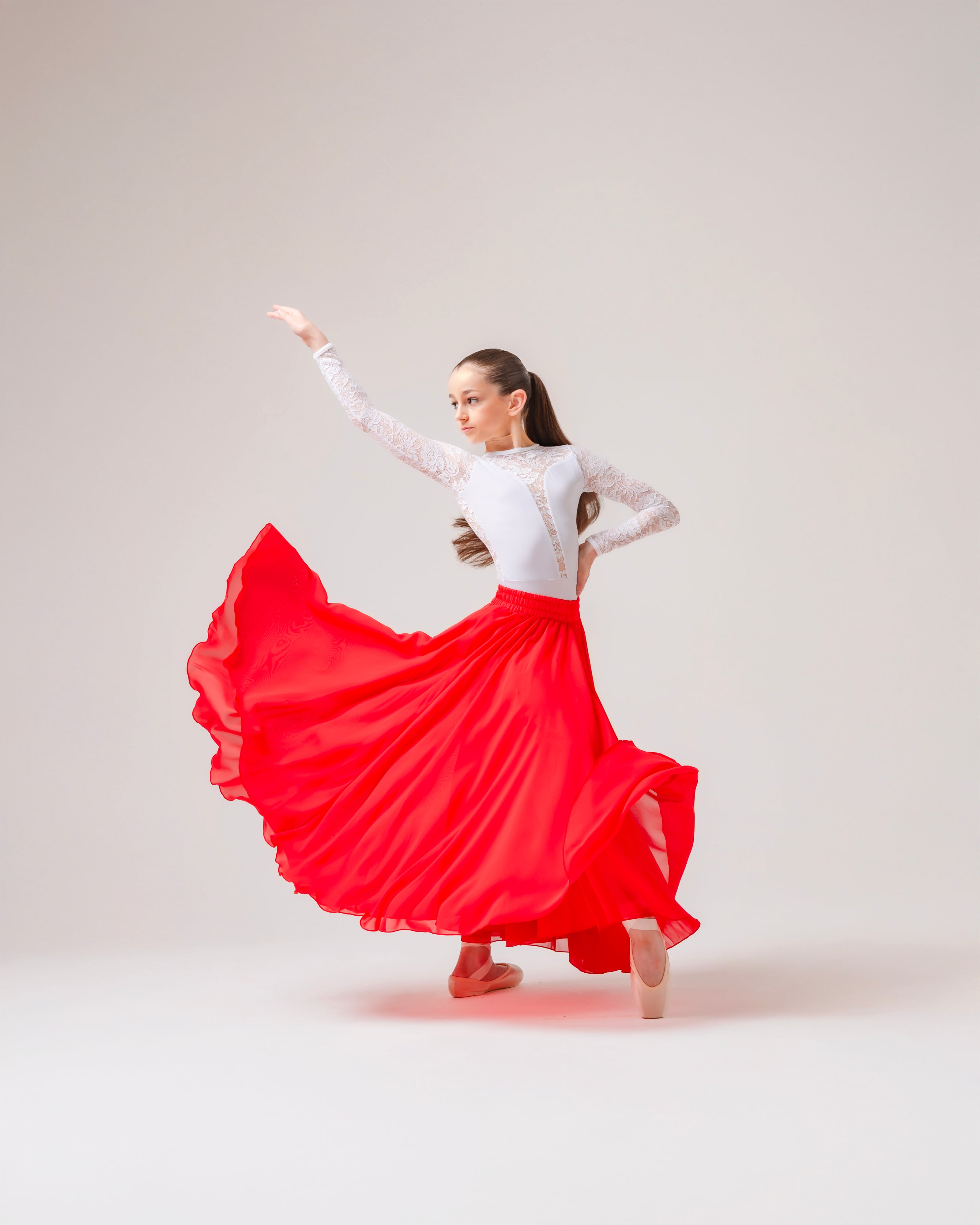 Kinetic Double Layered Skirt Red