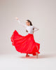 Kinetic Double Layered Skirt Red