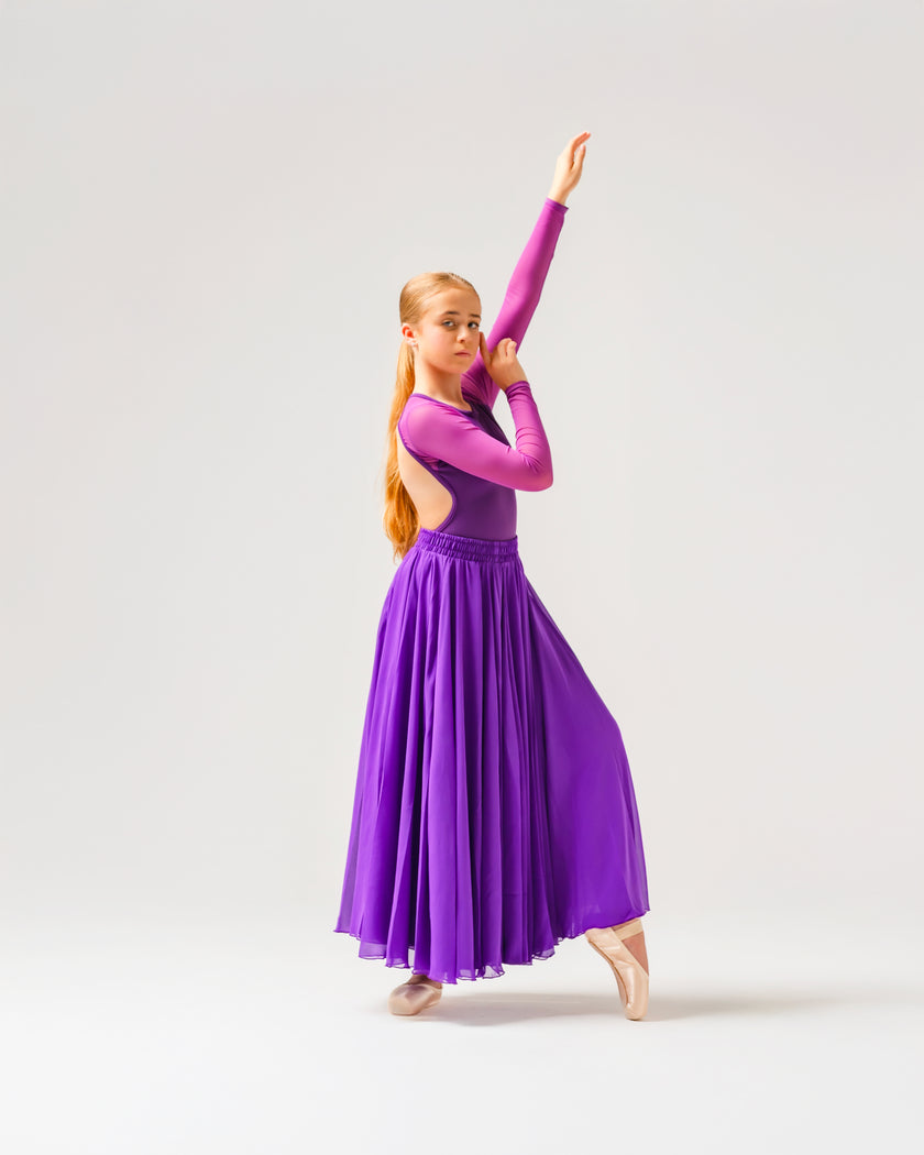 Kinetic Double Layered Skirt Purple