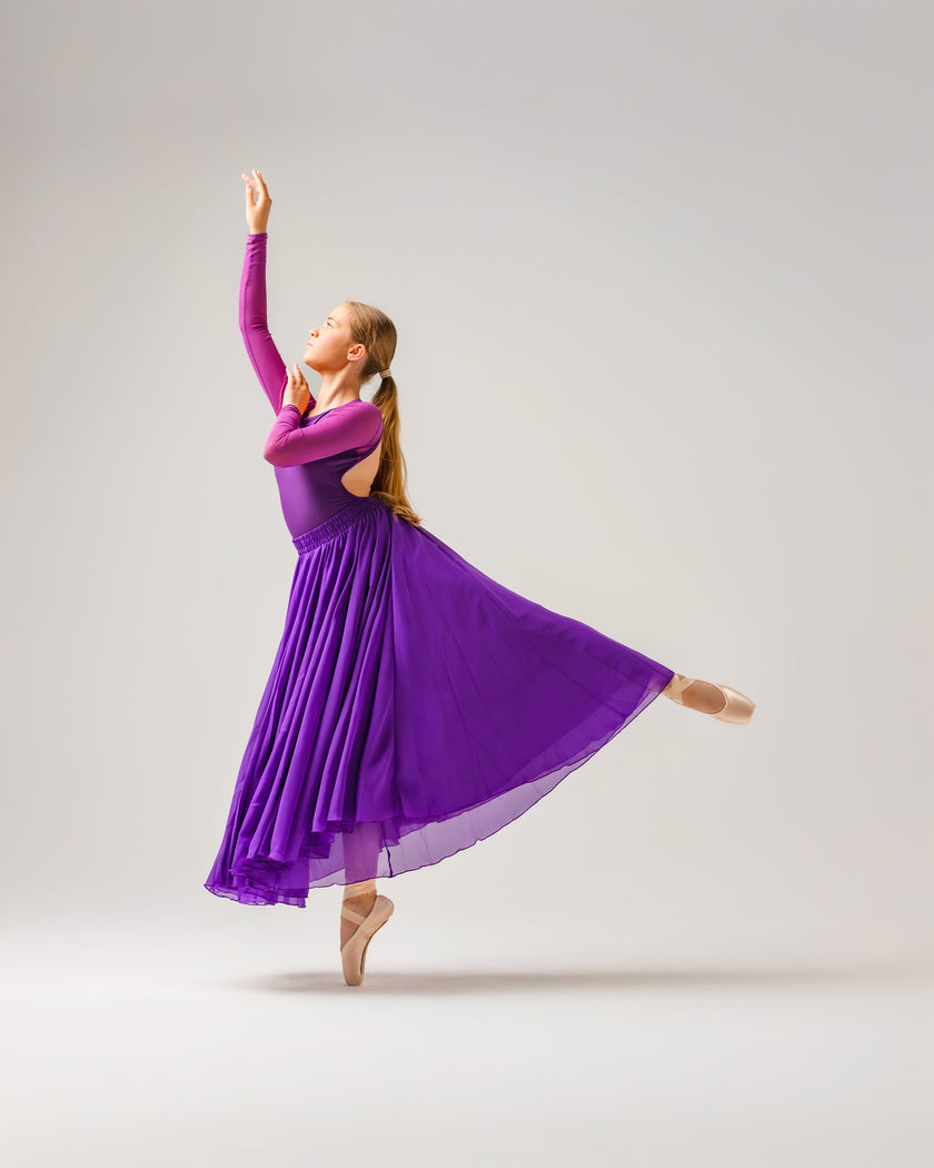 Kinetic Double Layered Skirt Purple