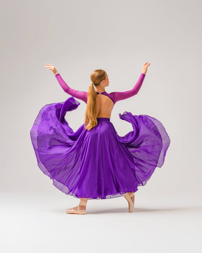 Kinetic Double Layered Skirt Purple