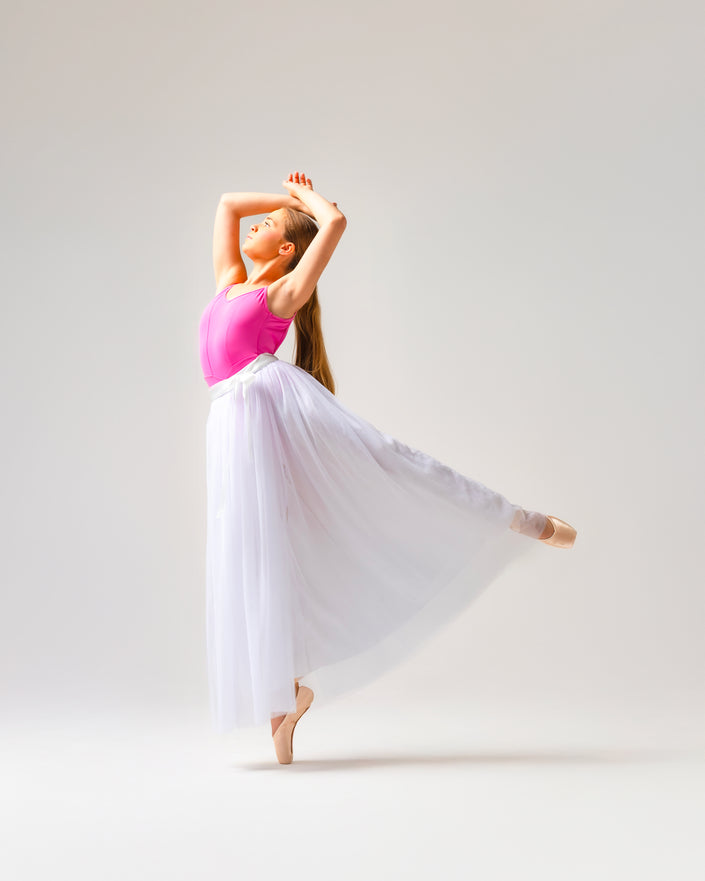 Kinetic Triple Layered Tulle White