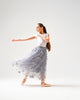 Kinetic 3D Floral Skirt Silver