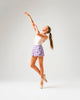 Kinetic Stretchy Floral Wrap Skirt Lavender