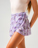 Kinetic Stretchy Floral Wrap Skirt Lavender