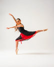 Kinetic Reversible Double Layered Wrap Skirt Red/Black