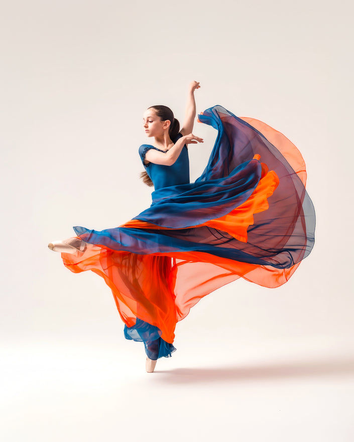 Kinetic Duo Two Skirt Peacock & Orange