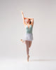 Kinetic Embroidery Lace Up Wrap Skirt - White Flower
