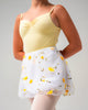 Kinetic Embroidery Lace Up Wrap Skirt - Yellow Daisy