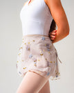 Kinetic Embroidery Lace Up Wrap Skirt - Lavender
