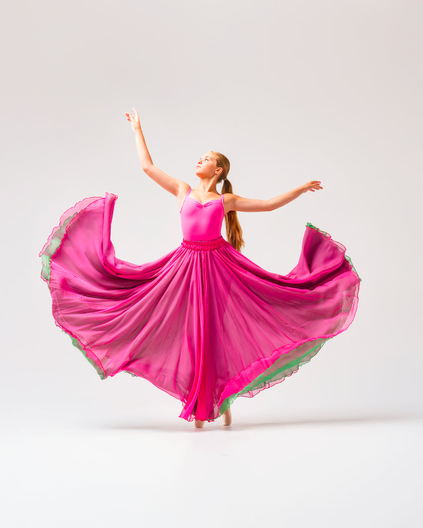 Kinetic Duo Two Skirt Rose Pink & Green