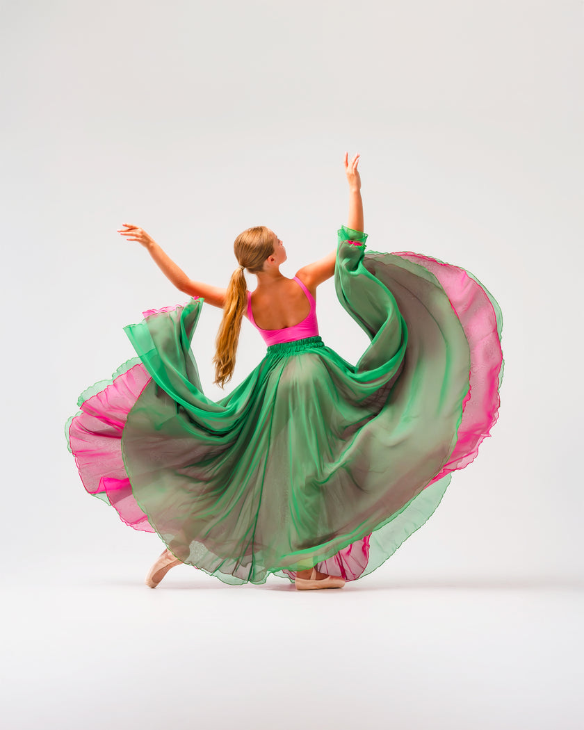 Kinetic Duo Two Skirt Rose Pink & Green