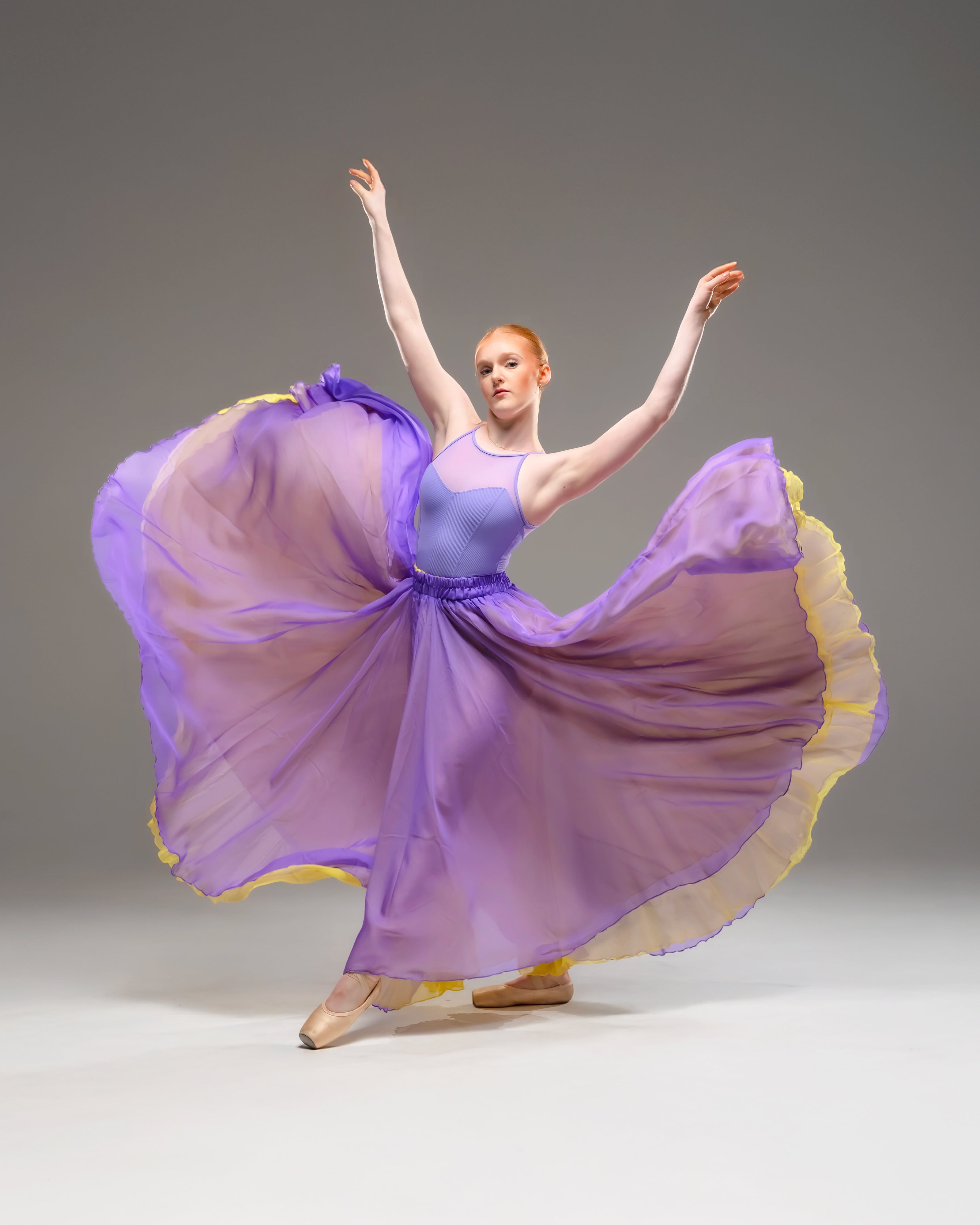 Kinetic Duo Two Skirt Lavender & Yellow