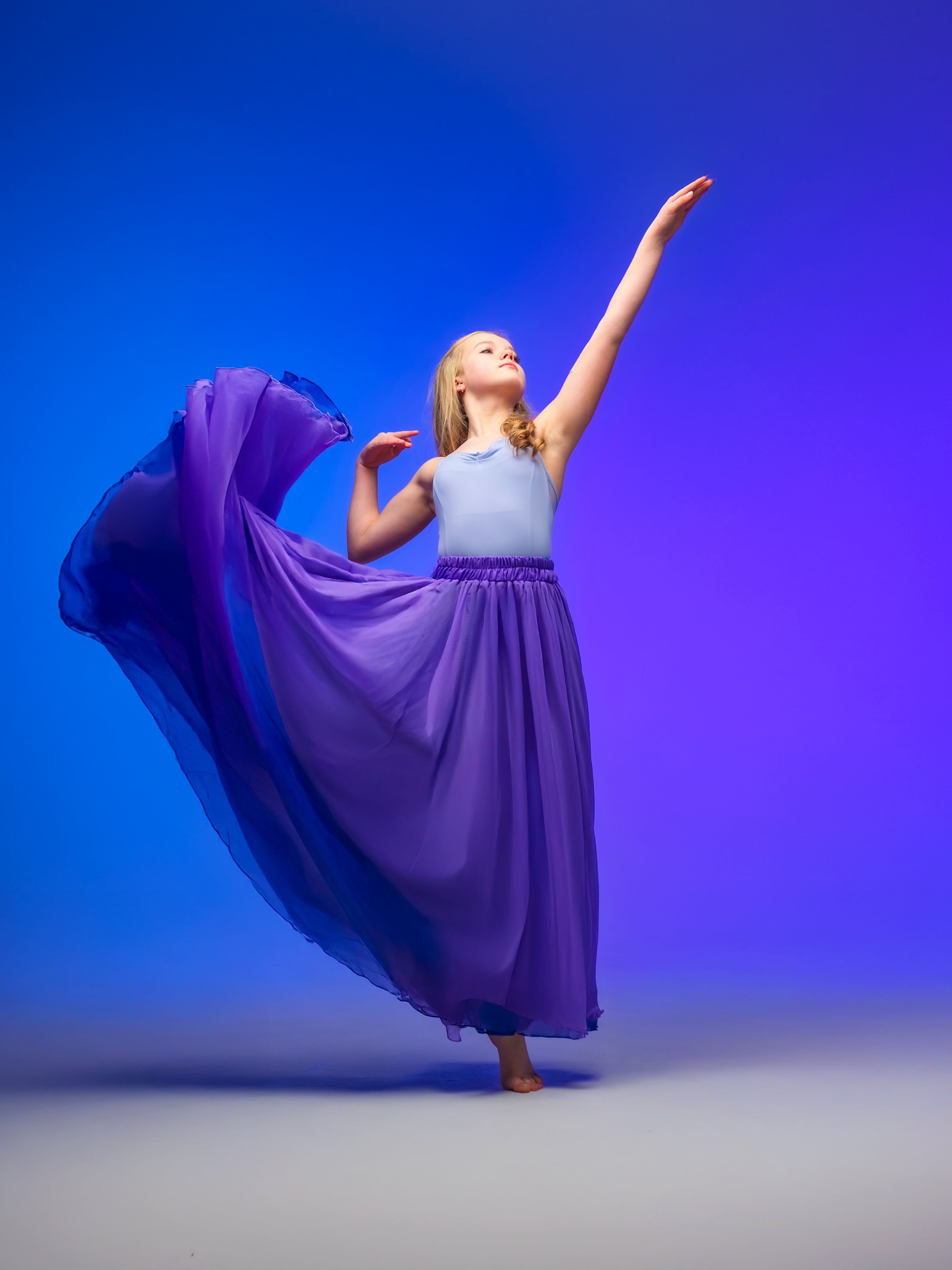 Kinetic Duo Two Skirt Royal Purple & Blue